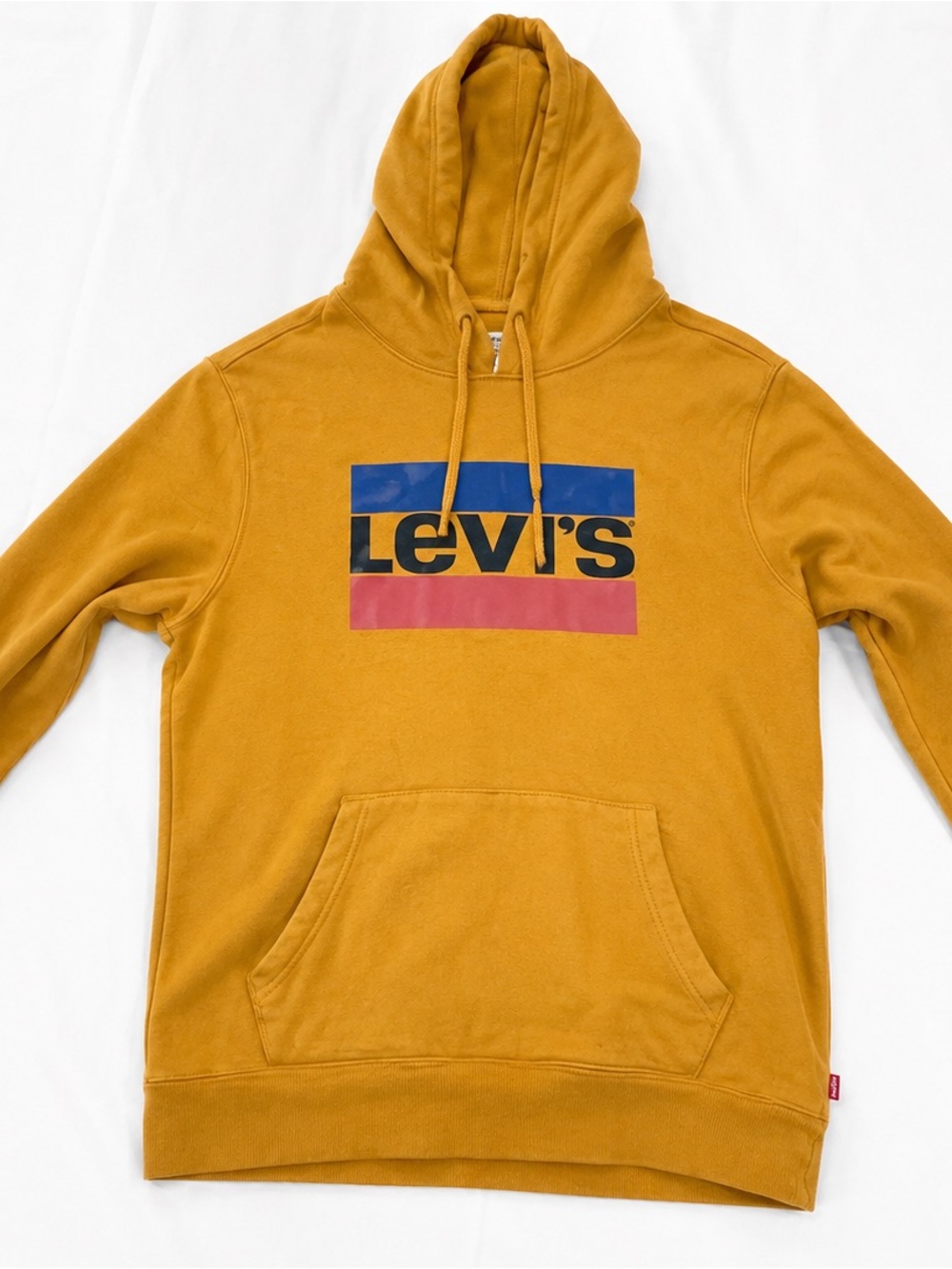 Levi's Men's Mustard Hooded Pullover with Logo